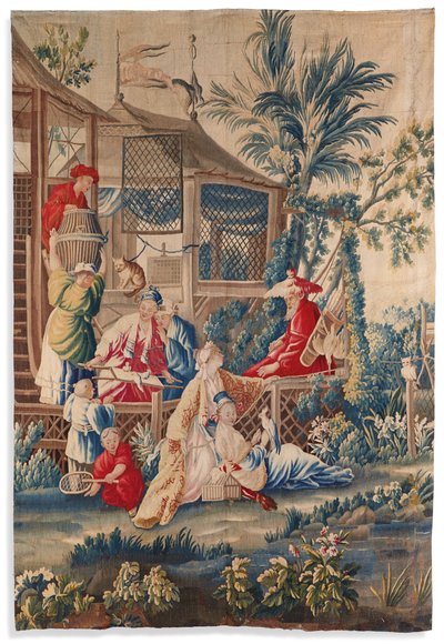 Ludvig XVI gobeläng "aux Chinoiserie", Aubusson, 1700-talets sista fjärdedel av François Boucher