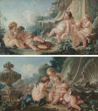 Musik och dans och Amor i konspiration av François Boucher
