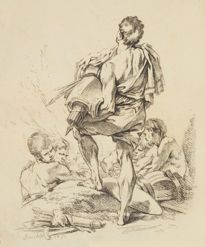 Ny bok med olika figurer, 1751. av François Boucher