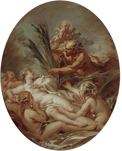 Pan och nymf Syrinx, 1760-1765 av François Boucher