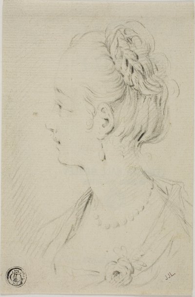 Profilbyst av ung kvinna av François Boucher