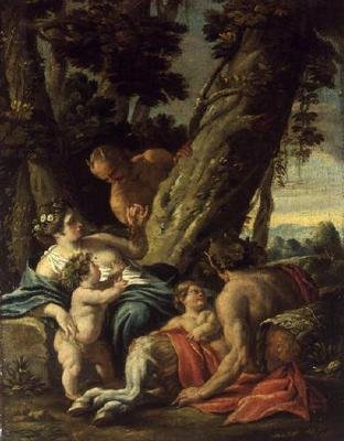 Satyr och nymf, 1700-talet av François Boucher