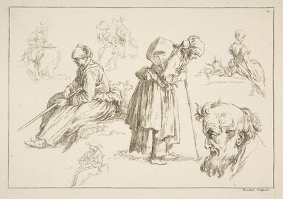 Skissblad, 1753. av François Boucher
