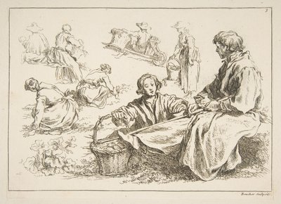 Skissblad, 1753. av François Boucher