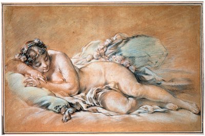 Sovande ung kvinna, 1758. av François Boucher