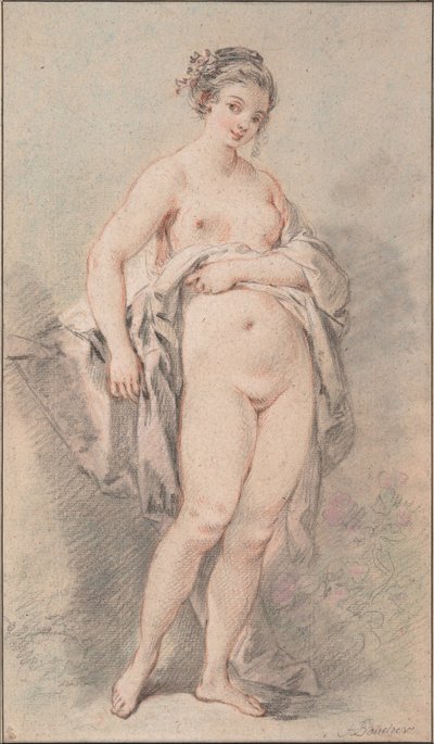 Stående naken flicka av François Boucher