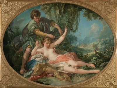Sylvia befriad av Aminta, 1755. av François Boucher