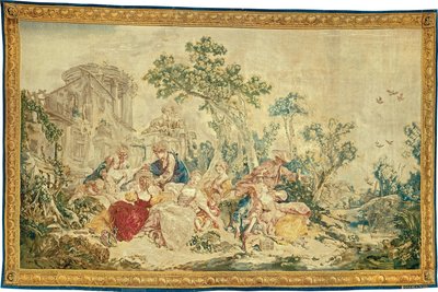 Fågelfångaren, från The Noble Pastoral av François Boucher