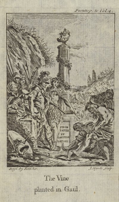 Vinrankan planterad i Gallien av François Boucher