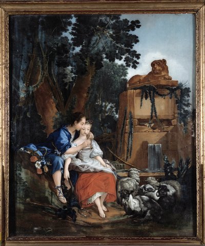 Flöjten lecon av François Boucher