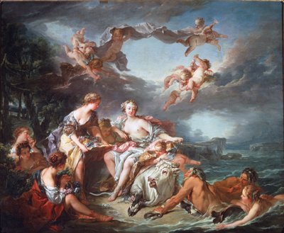 Kidnappningen av Europa - Olja på duk av François Boucher