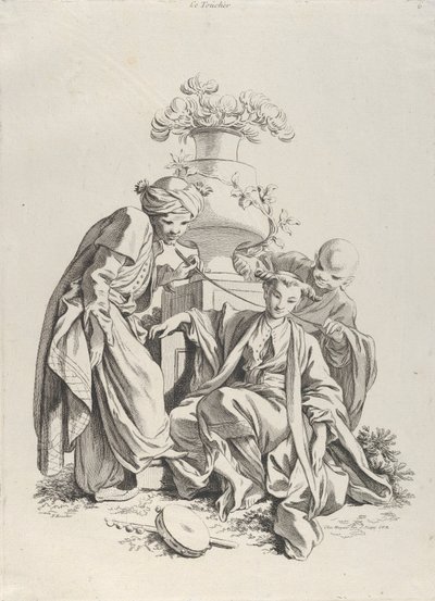 Touch, från The Five Senses, 1720-70. av François Boucher