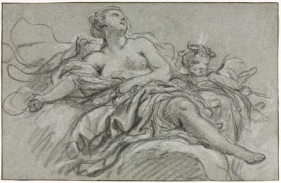 Venus och Amor, andra eller tredje kvartalet 1700-talet. av François Boucher