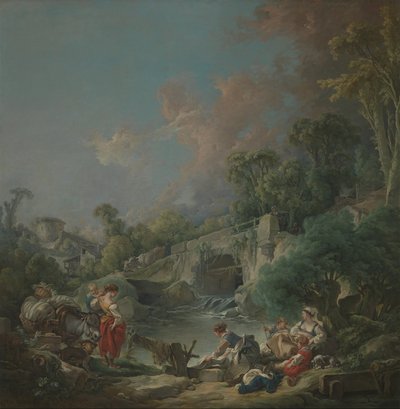 Tvättskvinnor, 1768 av François Boucher