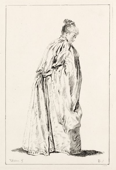 Kvinna Stående. av François Boucher