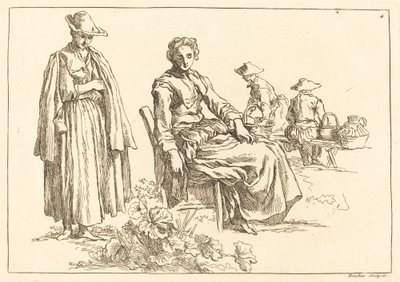 Figurer i ett landskap av François Boucher after Abraham Bloemaert