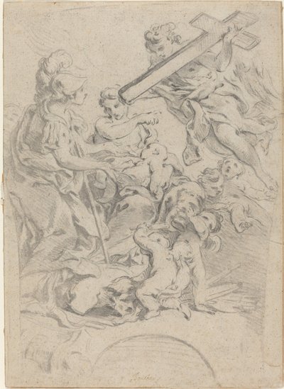 Tro och kärlek av François Boucher after Giovanni Battista Gaulli