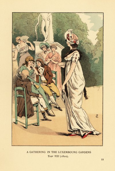 En sammankomst i Luxembourgträdgården, år VIII av François Courboin