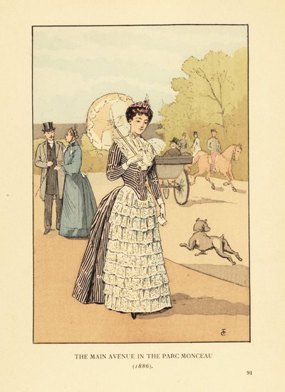 Huvudgatan i Parc Monceau av François Courboin