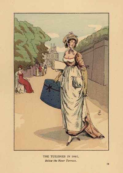 slentre i Tuilerierne, nedenfor floden terrasserswed av François Courboin