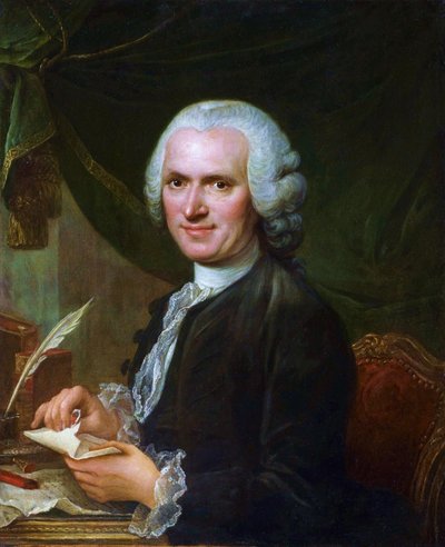Porträtt av Jean-Jacques Rousseau (1712-1778) av François Guérin. av Francois Guérin