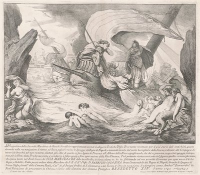 Seconda Macchina för Chinea 1742: Ulysses och sirenerna av François Hutin