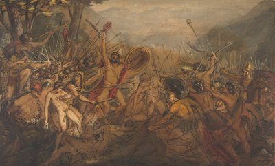 Slagscen, 1800-talet. av François Joseph Heim