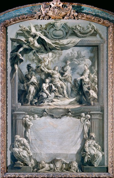 Ludvig XV ger fred åt Europa av François Le Moyne