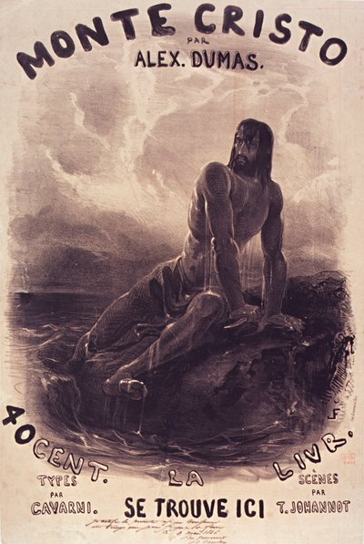 Louis Français-Dantès på sin klippa av Francois Louis Francais
