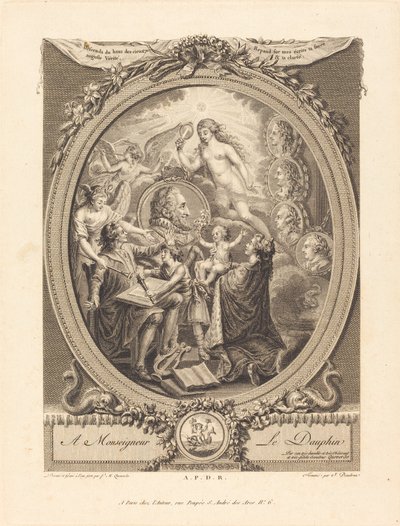 Allegori till Henri IV:s ära av François Marie Isidore Queverdo and Jean Dambrun