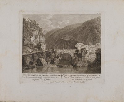 Vy över en del av klostret S. Cosimato (nr III) av François Morel
