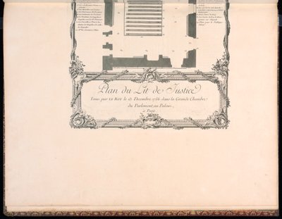 Plan för Lit de Justice av Francois Nicolas Martinet
