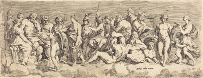 Psyches tillträde till Olympia av François Perrier after Raphael