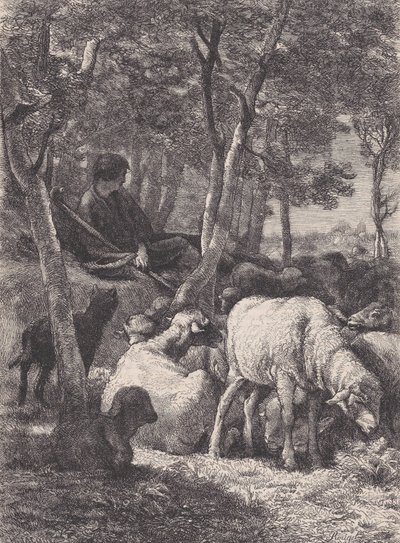 Herden, från Le Magasin Pittoresque, ca. 1852. av François Rouget