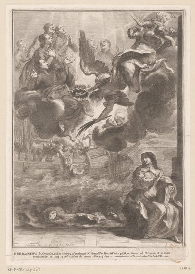 Vision av Sankt Teresa som visar Ignatius av Azevedos drunkningsdöd av François Spierre