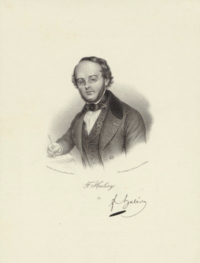 Avbildad person:  Jacques Fromental Halévy av Francois Seraphin Delpech