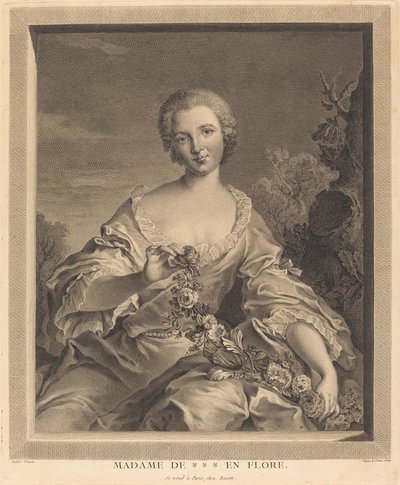 Fru XXX i Flora av François Voyez after Jean Marc Nattier