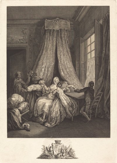 Frukten av hemlig kärlek av François Voyez after Pierre Antoine Baudouin