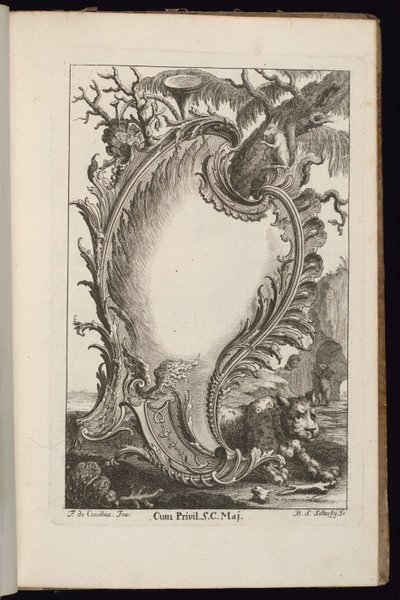 Patron med träd, bok med oregelbundna patroner av François de Cuvilliés the Elder