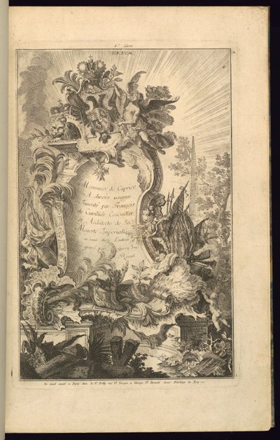 Design för Cartouche av François de Cuvilliés the Elder