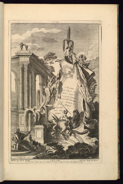 Design för Cartouche av François de Cuvilliés the Elder