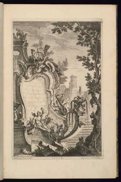 Design för Fountain med Diana av François de Cuvilliés the Elder