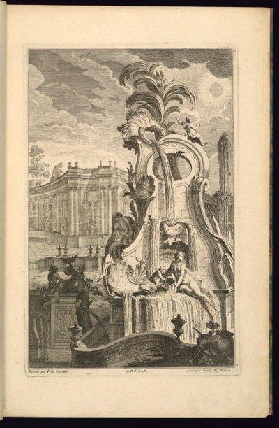 Design för fontän med Venus av François de Cuvilliés the Elder