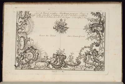 Two Quarters of a Ceiling, New Book of Oregelbundna tak av François de Cuvilliés the Elder
