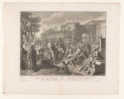 Kristi intåg i Jerusalem Kristus kommer in i Jerusalem (titel på objekt) av François van Bleyswijck