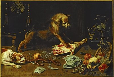 Skafferiet ... (målning på duk) av Frans (circle of) Snyders
