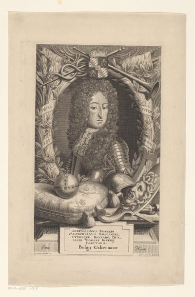 Porträtt av Maximilian Emanuel Kurfurst av Bayern av Frans Bouche
