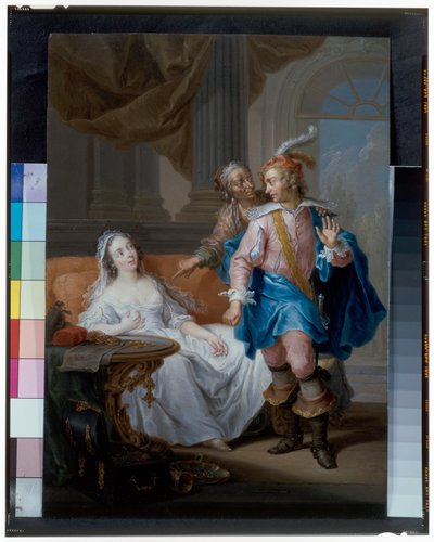 Ett Elegant Par Med En Gammal Maid I En Inredning av Frans Christoph Janneck