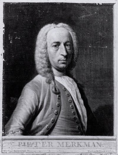 Porträtt av Pieter Merkman Jr av Frans Decker