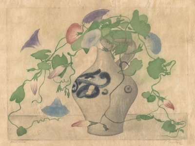 Bindweed i en lergodskanna av Frans Everbag (signed by artist)